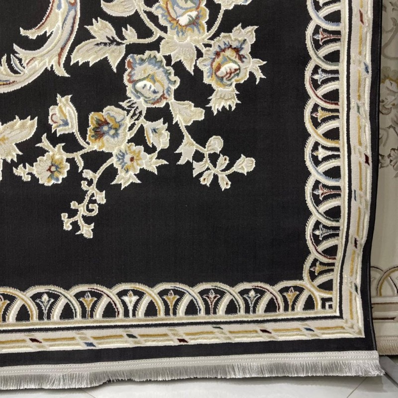 Turkish Safir Rug SRC04A Black Multi-Size 200*300