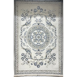 Turkish Safir Rug SRC04A cream blue-Size 80*150