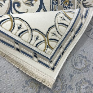 Turkish Safir Rug SRC04A cream blue-Size 80*150