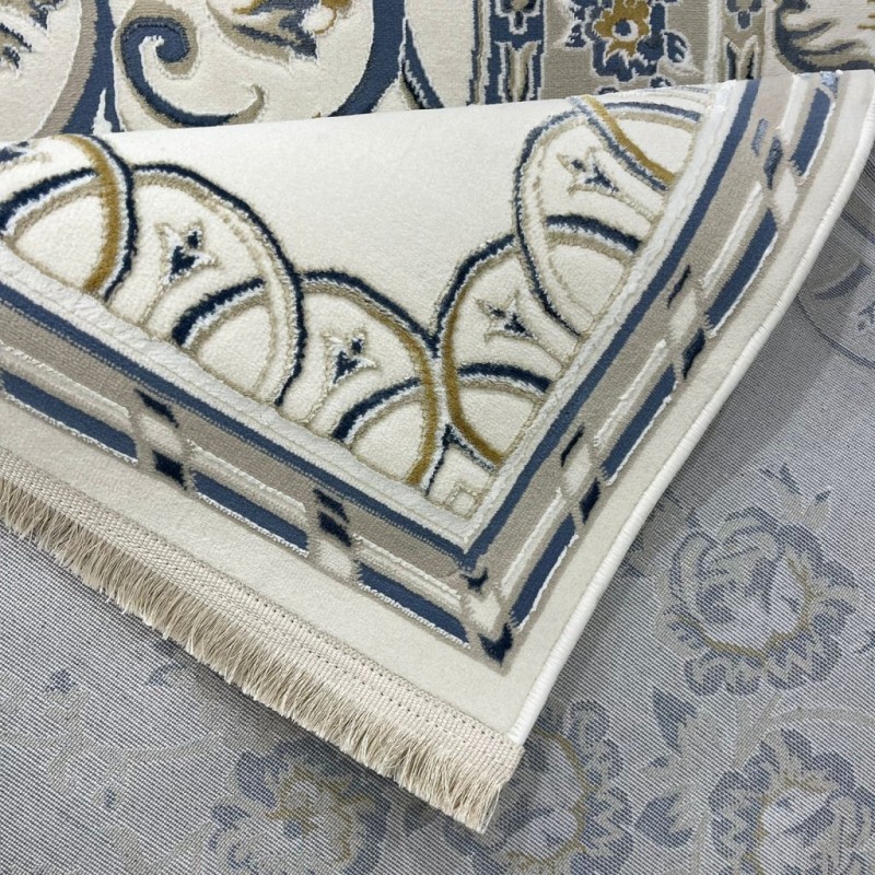 Turkish Safir Rug SRC04A cream blue-Size 200*300