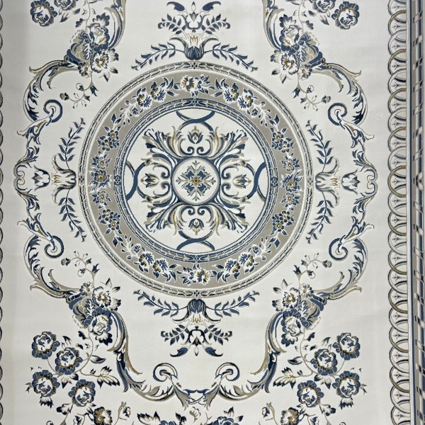 Turkish Safir Rug SRC04A cream blue-Size 80*150