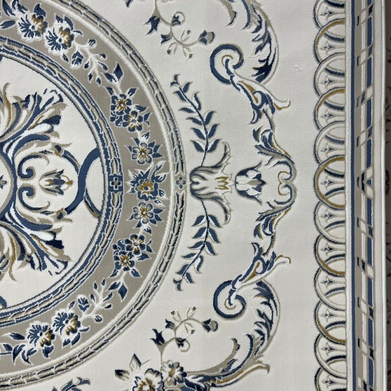 Turkish Safir Rug SRC04A cream blue-Size 200*300