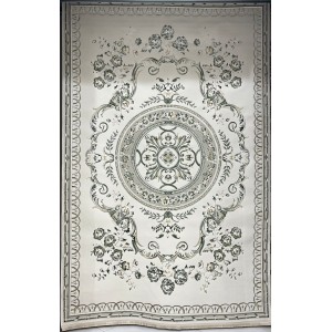 Turkish Safir Rug SRC04A cream green-Size 100x200