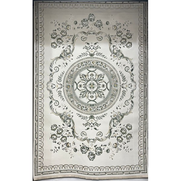 Turkish Safir Rug SRC04A cream green-Size 100x200