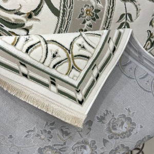 Turkish Safir Rug SRC04A cream green-Size 100x200