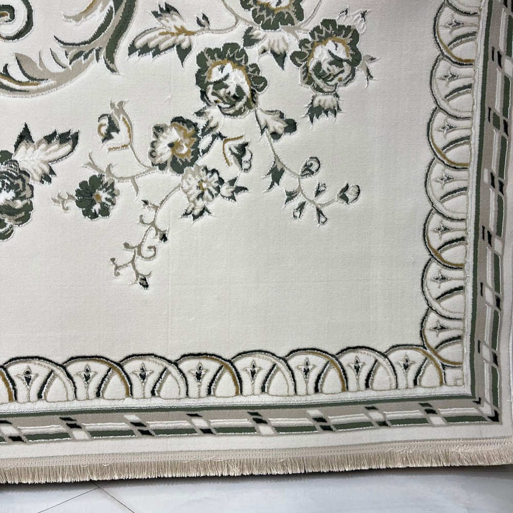 سجاد سفير تركي SRC04A كريم اخضر مقاس 300*400