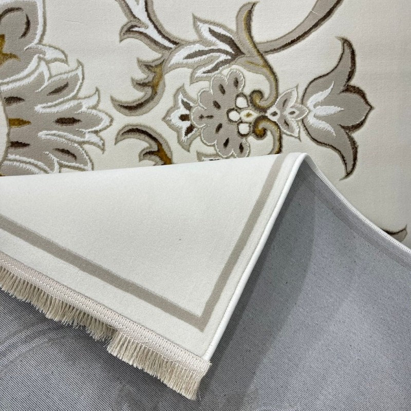 Turkish Safir Rug SRC05A cream beige-Size 100x200