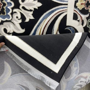 Turkish Safir Rug SRC06A Black Multi-Size 250*350