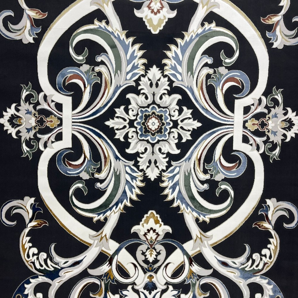 سجاد سفير تركي SRC06A اسود مولتي مقاس 100*300