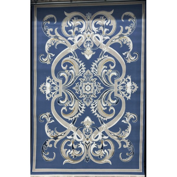 Turkish Safir Rug SRC06A blue-Size 100x200