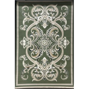 Turkish Safir Rug SRC06A green-Size 80*150