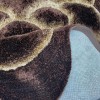 3D Shaggy silk hand carved brown