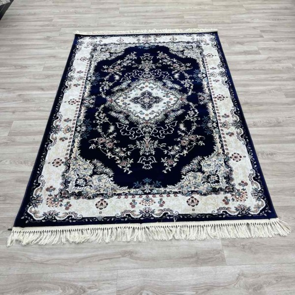 Turkish Super Isfahan Carpet C709A Navy Color Size 200*300