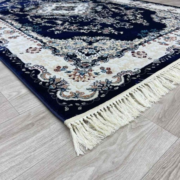 Turkish Super Isfahan Carpet C709A Navy Color Size 200*300
