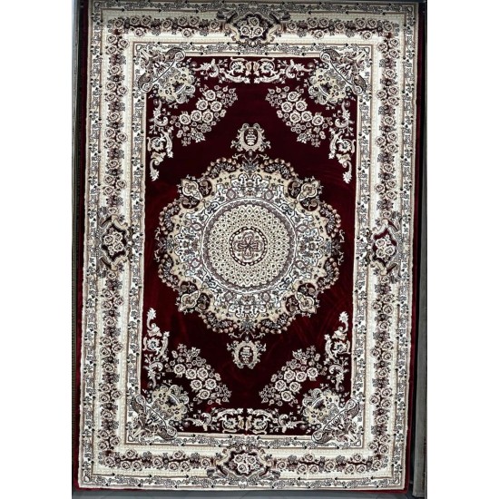 Turkish carpet Super Million 3658D Burgundy color size 400*600