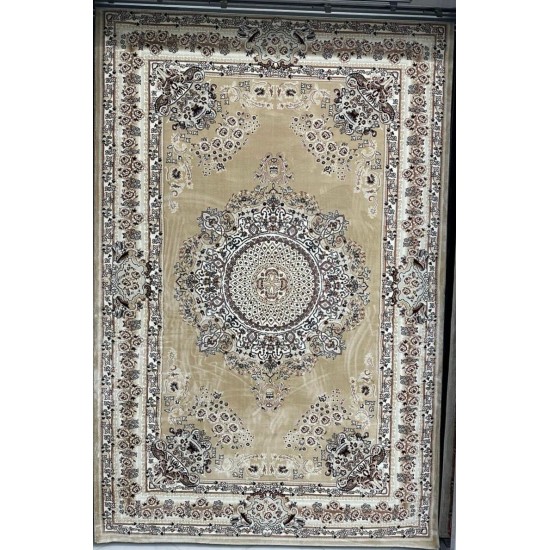 Turkish carpet Super Million 3658D beige color size 50*80