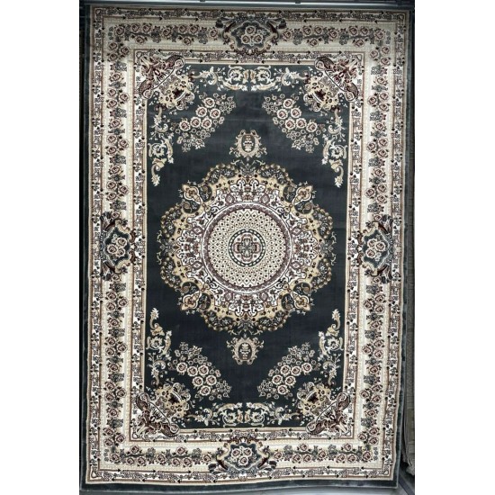 Turkish carpet Super Million 3658D gray color size 400*600