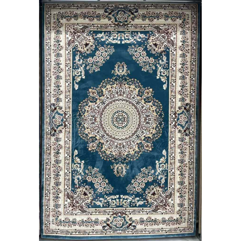 سجاد تركي سوبر مليون 3658D لون سماوي مقاس 50*80