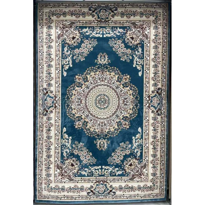 سجاد تركي سوبر مليون 3658D لون سماوي مقاس 400*400