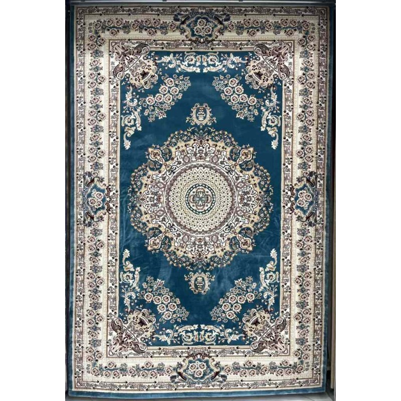 سجاد تركي سوبر مليون 3658D لون سماوي مقاس 200*300