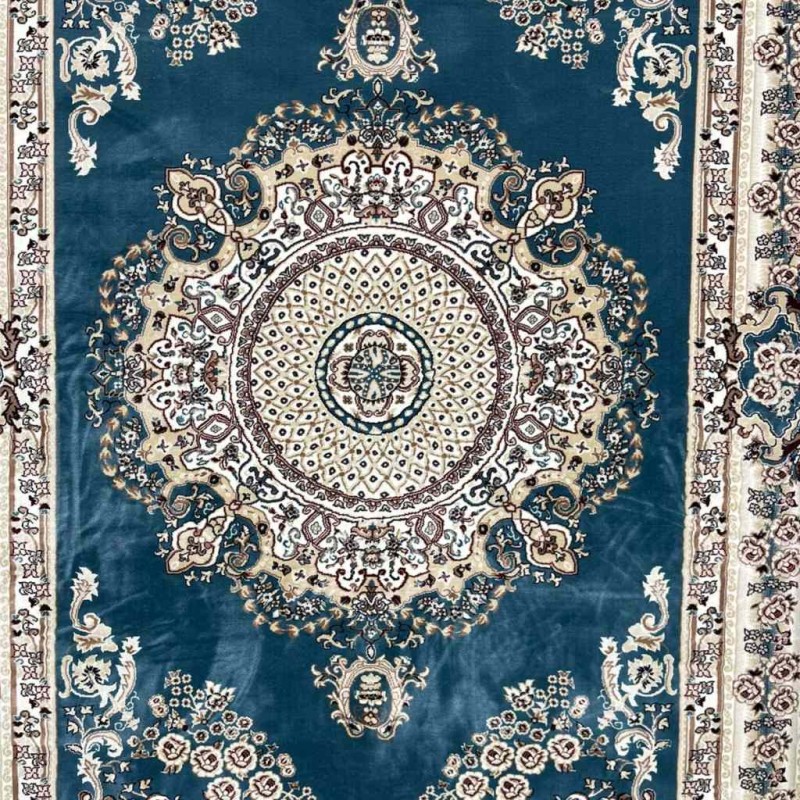 سجاد تركي سوبر مليون 3658D لون سماوي مقاس 200*300