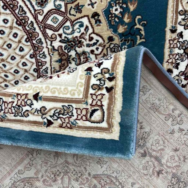 Turkish carpet Super Million 3658D navy color size 250*350
