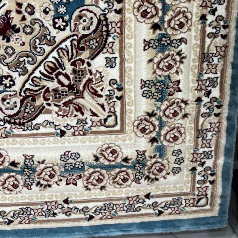 سجاد تركي سوبر مليون 3658D لون سماوي مقاس 200*300