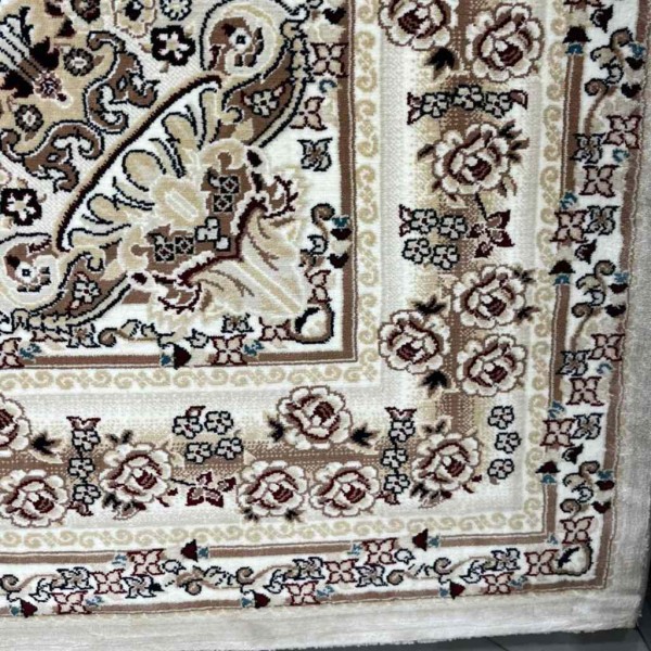سجاد تركي سوبر مليون 3658D لون كريم مقاس 500*700