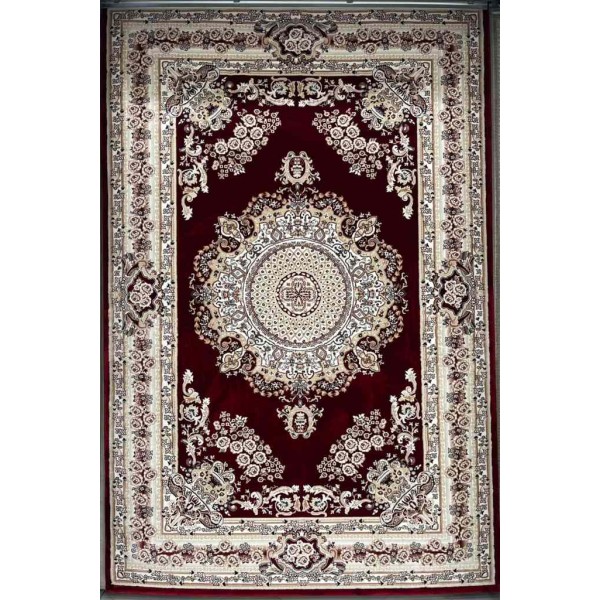 سجاد تركي سوبر مليون 3658D لون عنابي مقاس 150*220
