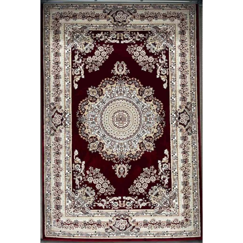 سجاد تركي سوبر مليون 3658D لون عنابي مقاس 200*300