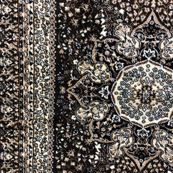 Turkish diamond carpets dark brown