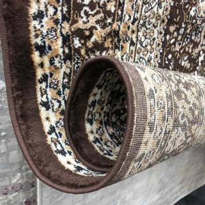 Turkish diamond carpets dark brown