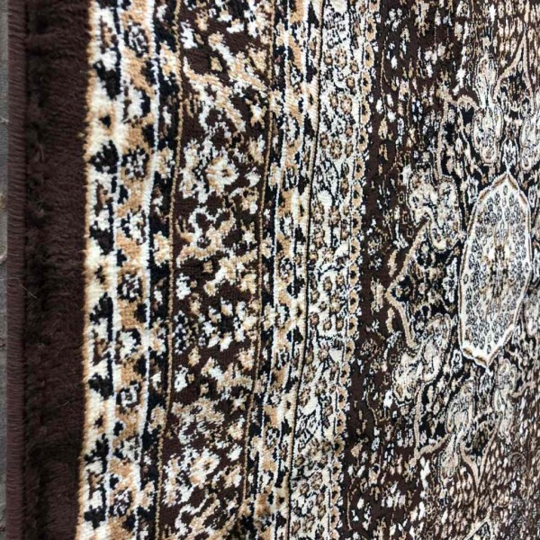 Turkish diamond carpets dark brown