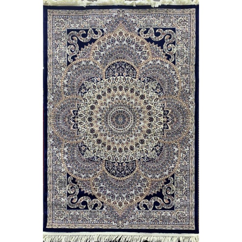 Turkish carpet Isfahan navy