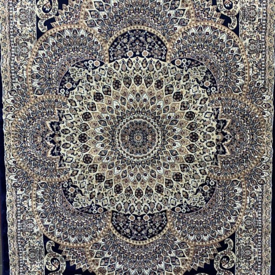 Turkish carpet Isfahan navy
