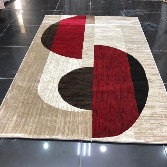 Turkish Carpet Stark 60A Beige with Red