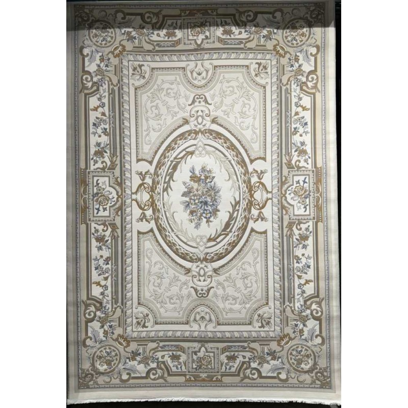Turkish Andalusian Rug J687AF cream gray Size 150*150