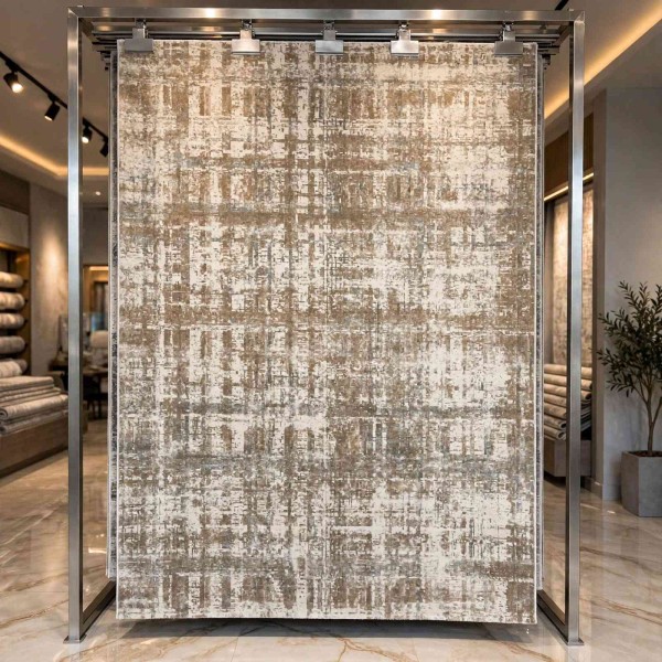 Aria Bohemian Turkish Carpet 9400A Cream Beige 150x220 cm Modern Majlis Carpet