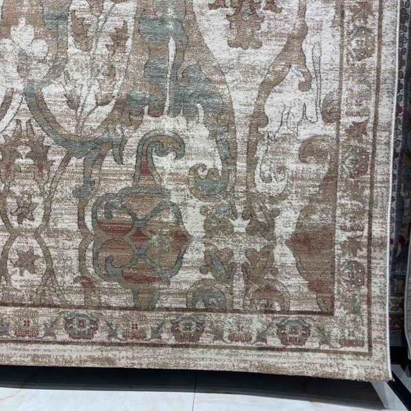 سجاد اريا بوهيمي تركي 0232A كريم بيج مقاس 150*220 سم سجادة مجالس مودرن