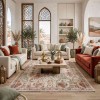 Aria Bohemian Turkish Carpet 0232A CREAM Light terra 400x500 cm Jumbo Carpet