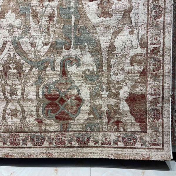 Aria Bohemian Turkish Carpet 0232A CREAM Light terra 400x500 cm Jumbo Carpet