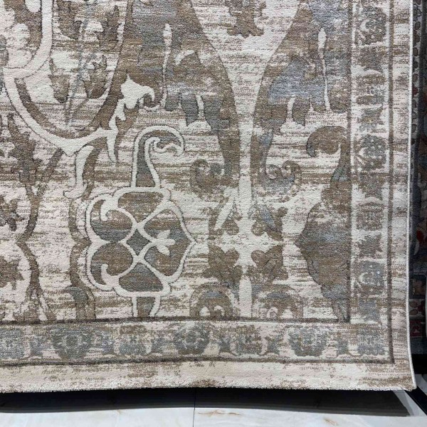 سجاد اريا بوهيمي تركي 0232A كريم رصاصي مقاس 250*350 سم سجادة مجلس الشيوخ