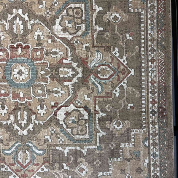 سجاد اريا بوهيمي تركي 9987A بني فاتح بيج مقاس 50*80 سم دعاسة وطاية