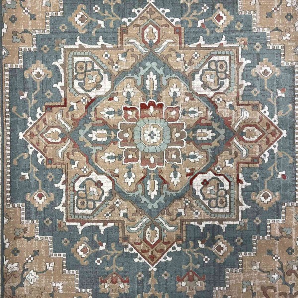 سجاد اريا بوهيمي تركي 9987A اخضر بيج مقاس 150*220 سم سجادة مجالس مودرن