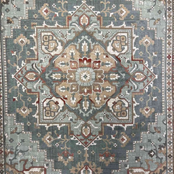 Aria Bohemian Turkish Carpet 9987A Light green 400x600 cm Royal Majlis Carpet