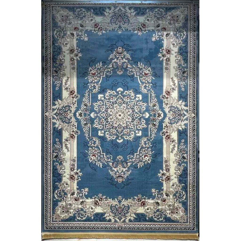 سجاد تركي حرير N232A سماوي مقاس 250*350