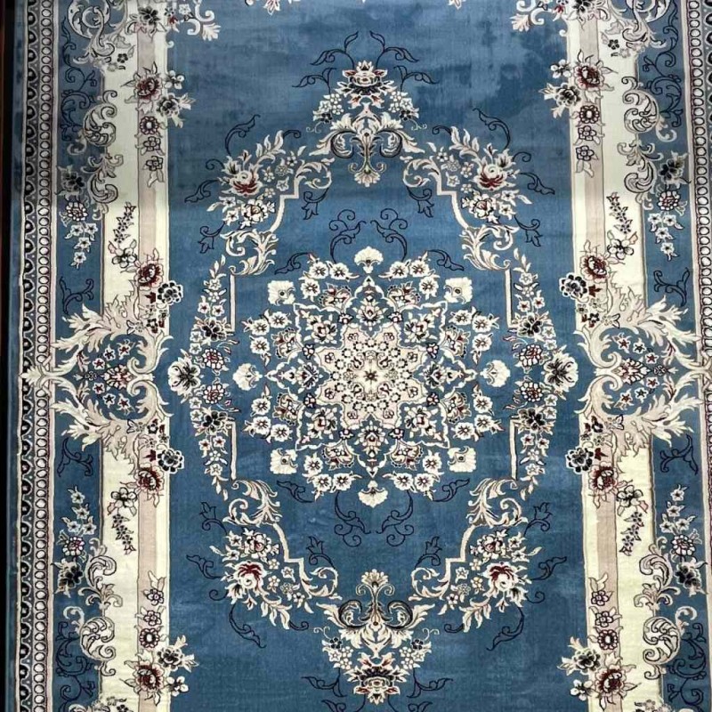 سجاد تركي حرير N232A سماوي مقاس 250*350