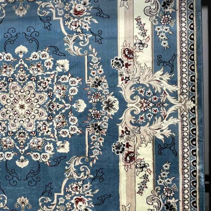 سجاد تركي حرير N232A سماوي مقاس 250*350