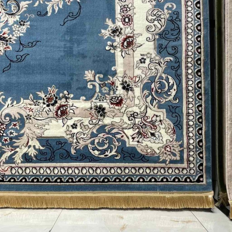 سجاد تركي حرير N232A سماوي مقاس 250*350