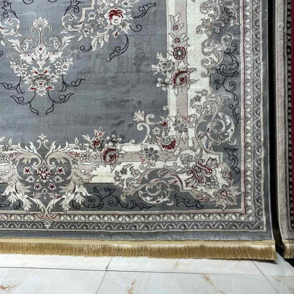 سجاد تركي حرير N232A رصاصي مقاس 50*80